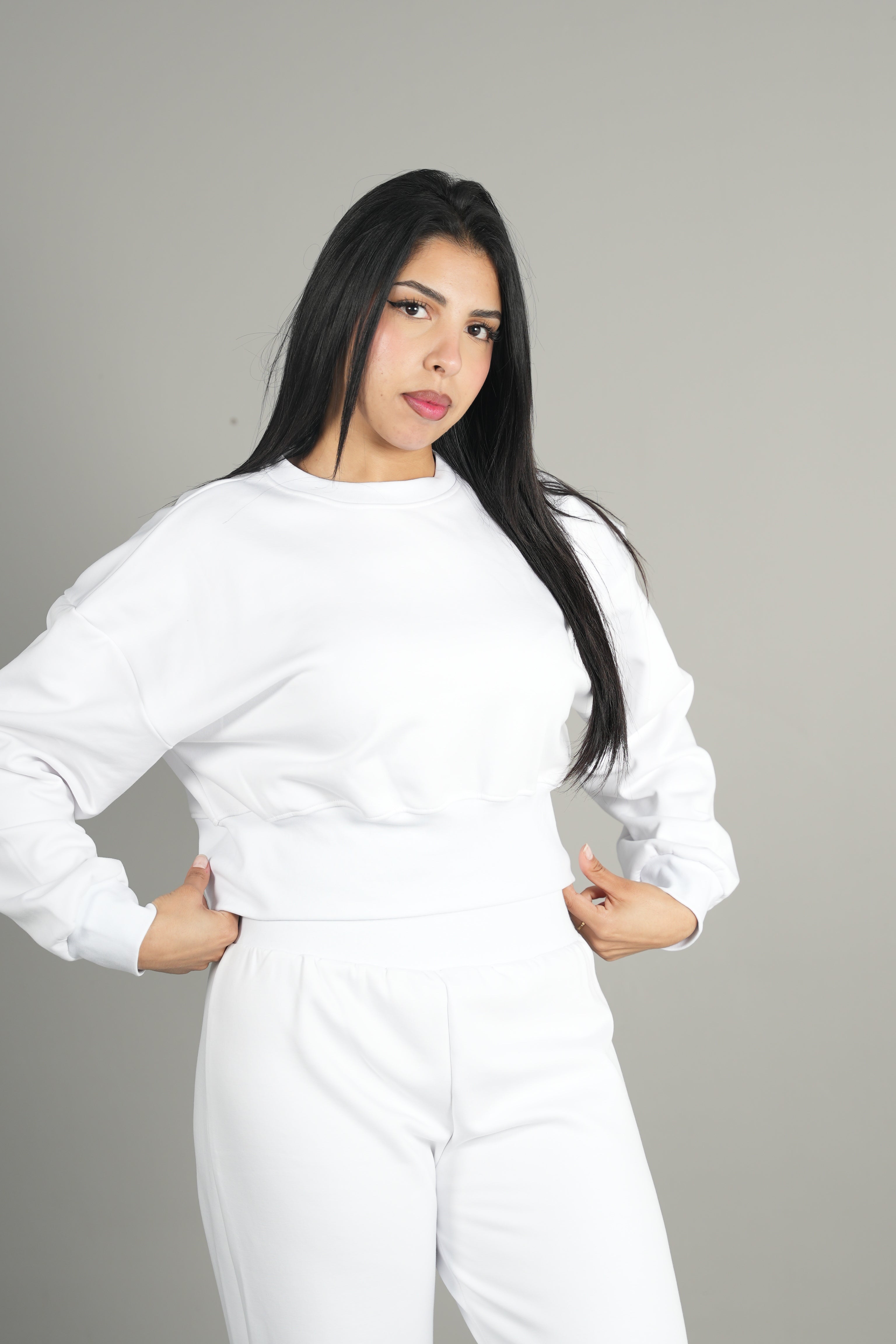 Tall Jogging large blanc neige clair