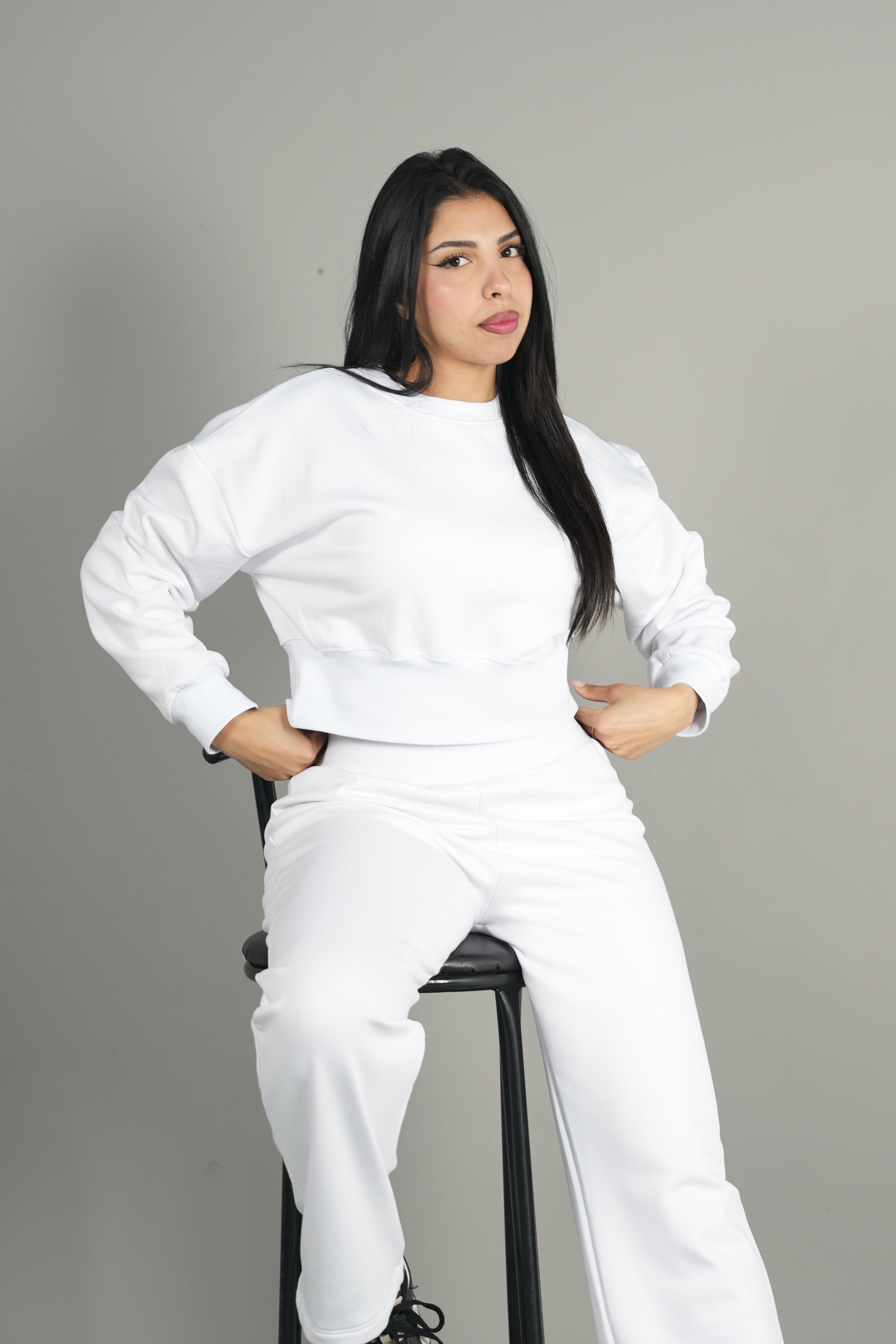 Tall Jogging large blanc neige clair