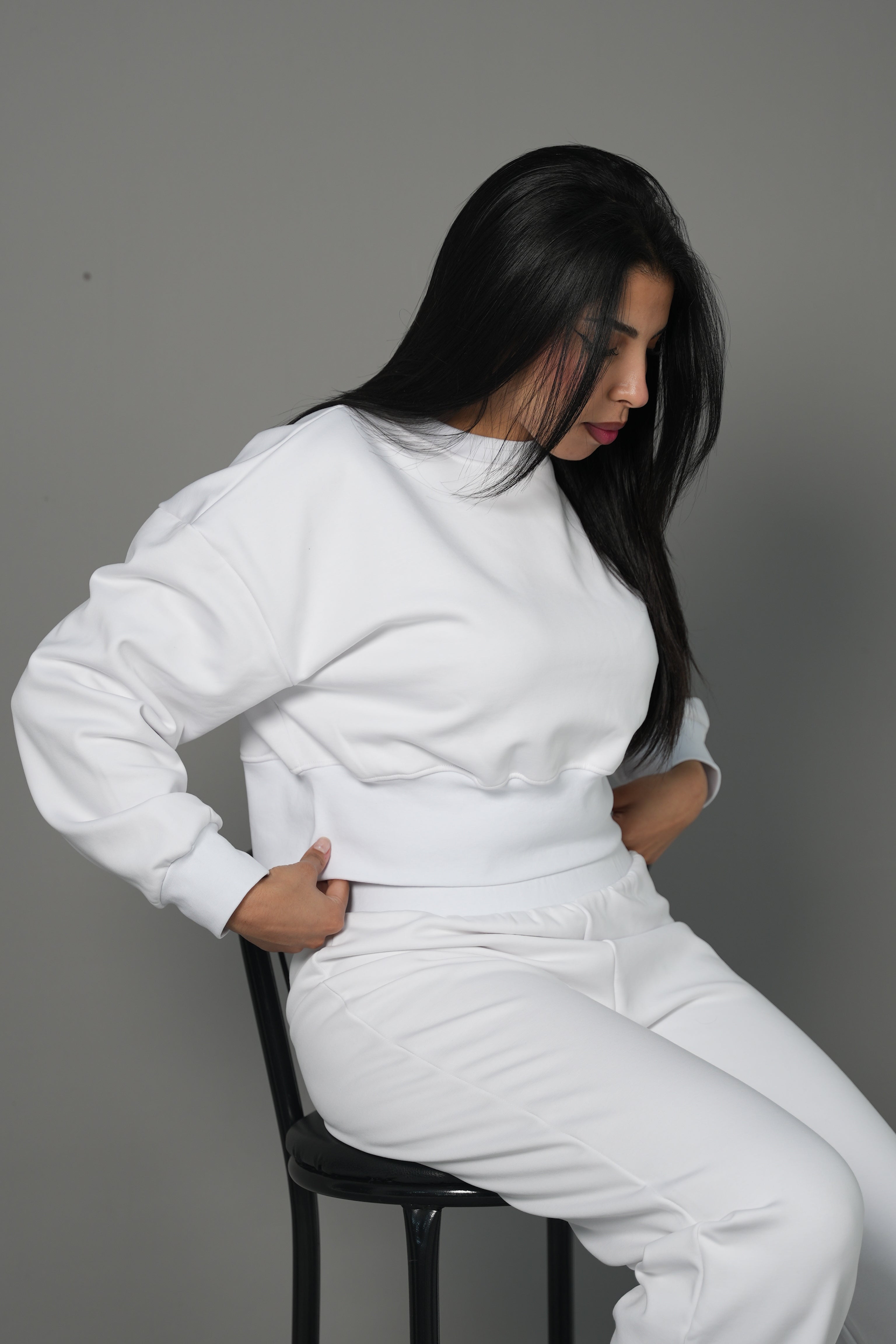 Tall Jogging large blanc neige clair