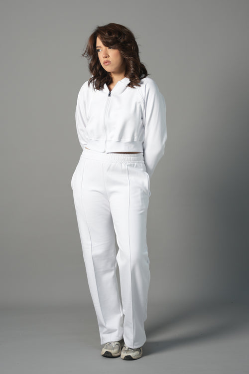 Ensemble sweat zippé à capuche oversize et pantalon barrel fit