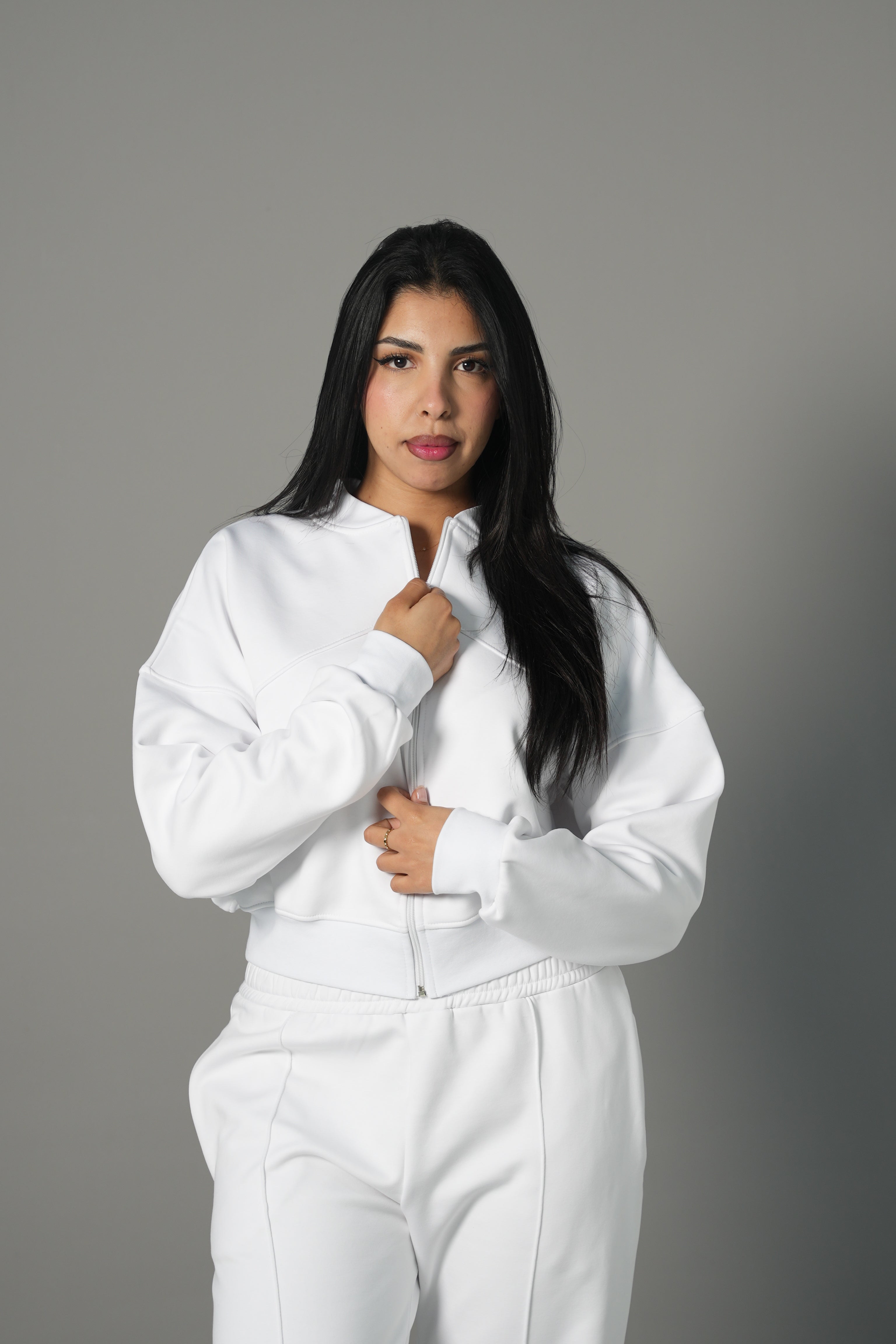 Ensemble sweat zippé oversize et pantalon barrel fit